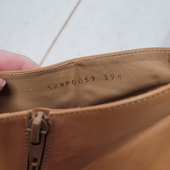 Maison Martin Margiela honey tan leather ankle boots booties peep toe - Picture 11 of 12